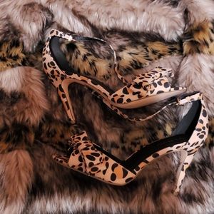 Animal print Bow shoes